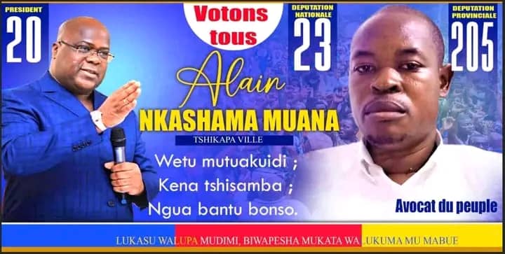 Kasaï : Promotion de la femme et jeunesse parmi les priorités de candidat député national au N°23 Alain Nkashama Muana .