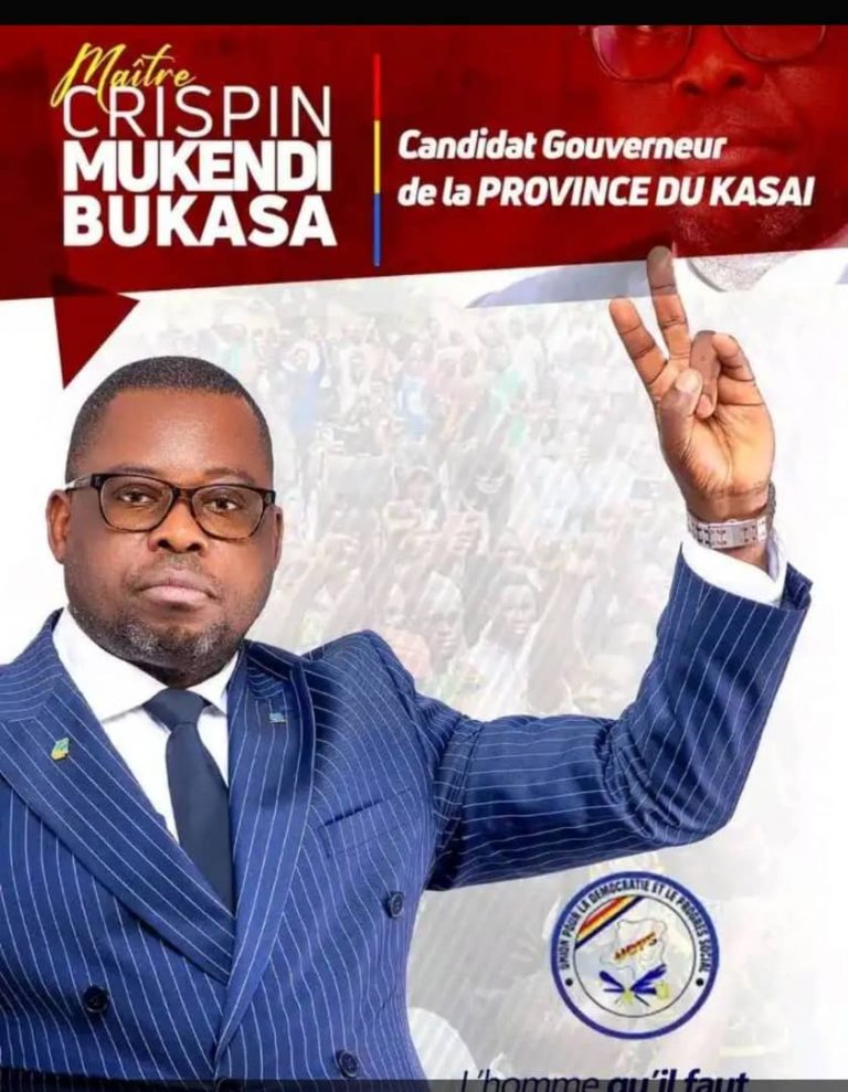 Kasaï : Maître Crispin Mukendi Bukasa élu Gouverneur avec 29 Voix sur 33 Votants