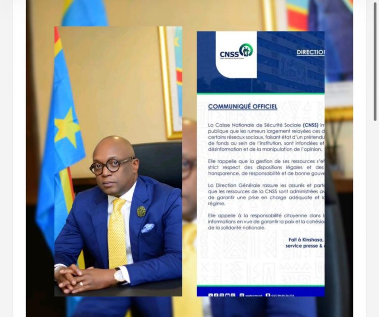 RDC : La CNSS dément les rumeurs de détournement de fonds et dénonce une désinformation