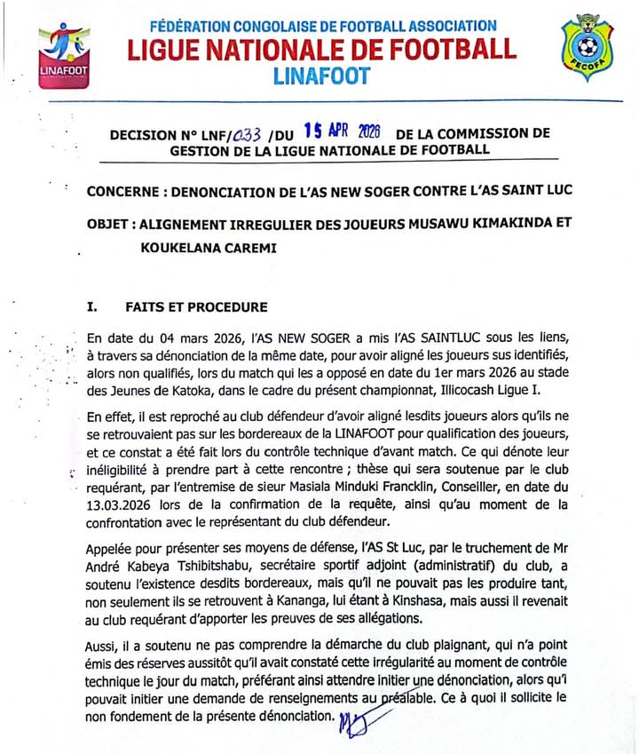 Illicocash Ligue 1 : Quel bilan pour les clubs du Grand Kasaï cette saison ?