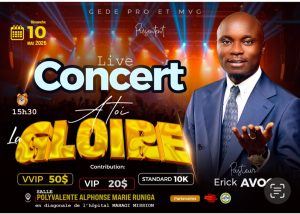 Musique : le pasteur Érick Avogo attendu à Mahagi pour un concert d’envergure le 10 mai