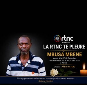 RTNC : le journaliste Mbusa Mbene s’éteint à Butembo après près de 30 ans de carrière