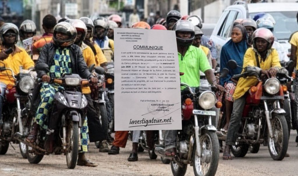 Kinshasa : La PNC lance l’opération de restitution des motos saisies à Gombe