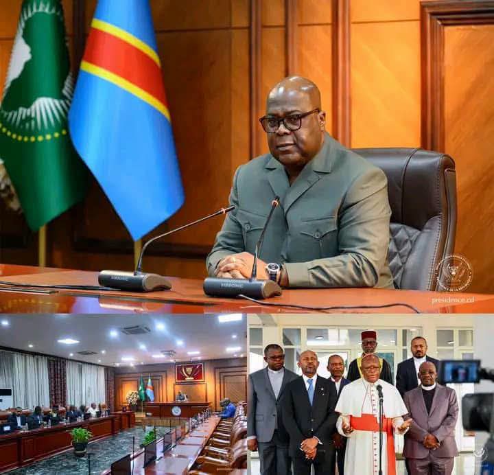 RDC : Félix Tshisekedi reçoit la CENCO, l&rsquo;ECC et l&rsquo;ERC et ouvre la voie à un dialogue national
