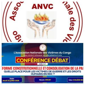 RDC : Réforme constitutionnelle et paix, l’ANVC veut placer les victimes de guerre au cœur du débat