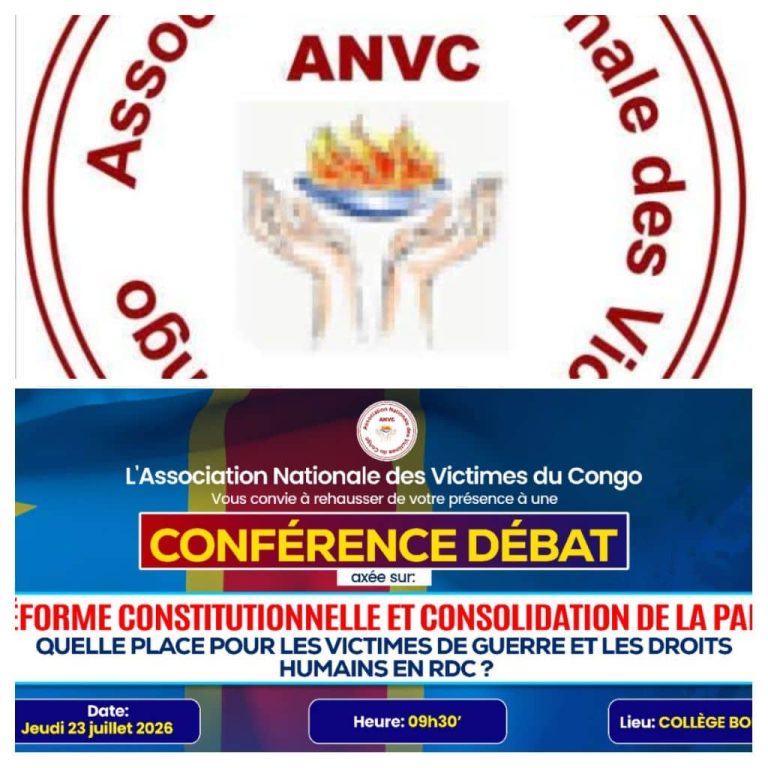 RDC : Réforme constitutionnelle et paix, l’ANVC veut placer les victimes de guerre au cœur du débat
