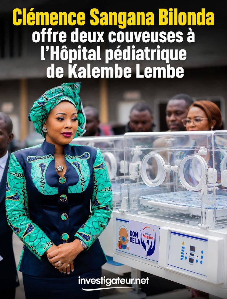 RDC : Clémence Sangana Bilonda offre deux couveuses à l’Hôpital pédiatrique de Kalembe Lembe