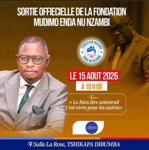 Kasaï : la Fondation Mudimo Enda Nu Nzambi sera officiellement lancée le 15 août à Tshikapa