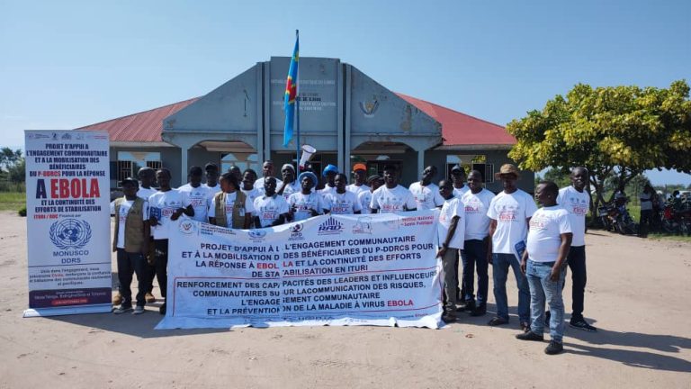 ITURI : DES EX-COMBATTANTS MOBILISÉS DANS LA LUTTE CONTRE EBOLA À TCHOMIA